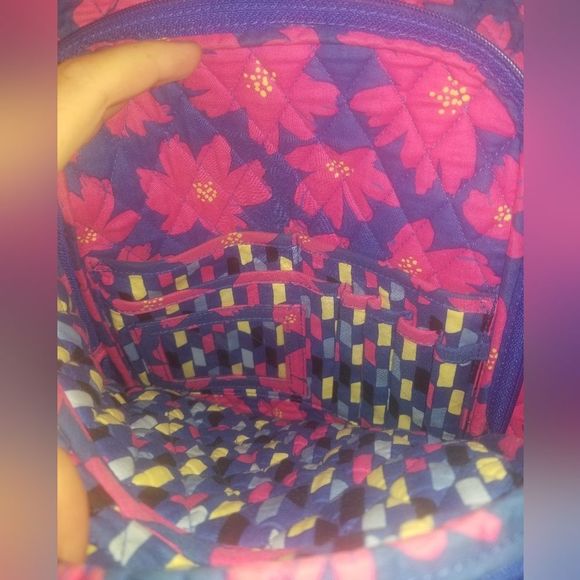 Vera Bradley💜Tropical Flower Design Pink and Purple Backpack - Picture 7 of 10